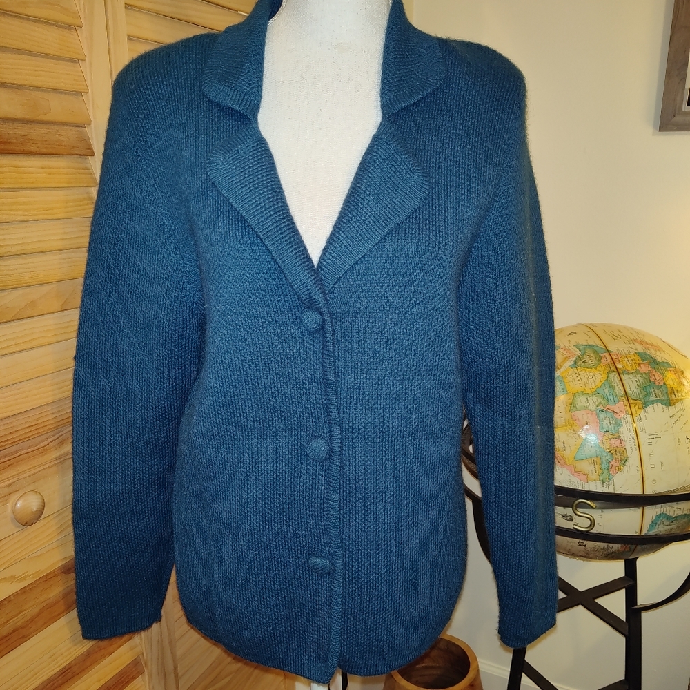 100% baby alpaca Peruvian cardigan jacket